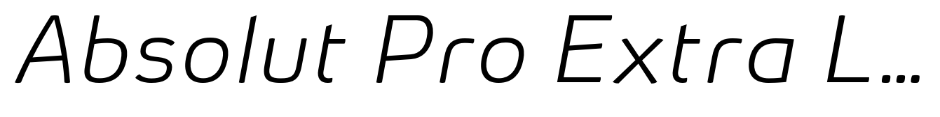 Absolut Pro Extra Light Expanded Italic
